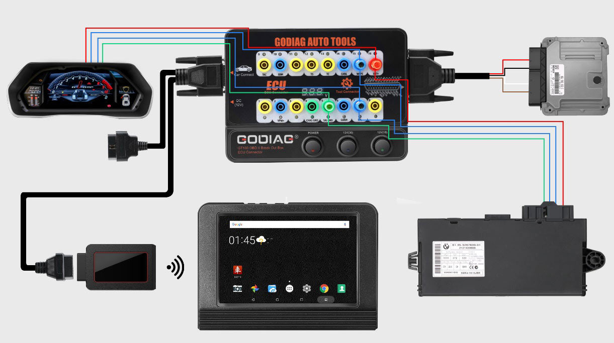 GODIAG GT100 – Plataforma de Prueba ECU / Breakout Box OBD2