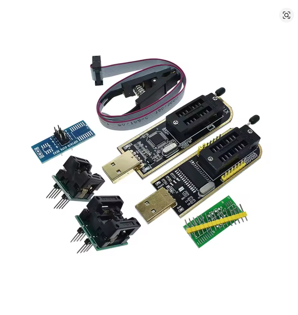 🔧 SOIC8 SOP8 Pinza de Prueba + Programador USB para EEPROM 93CXX / 25CXX / 24CXX / Serie 24-25 Flash BIOS