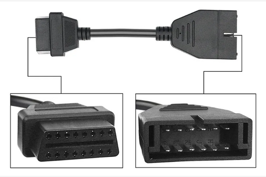 Cable Adaptador GM – 12 Pines a OBD2 16 Pines