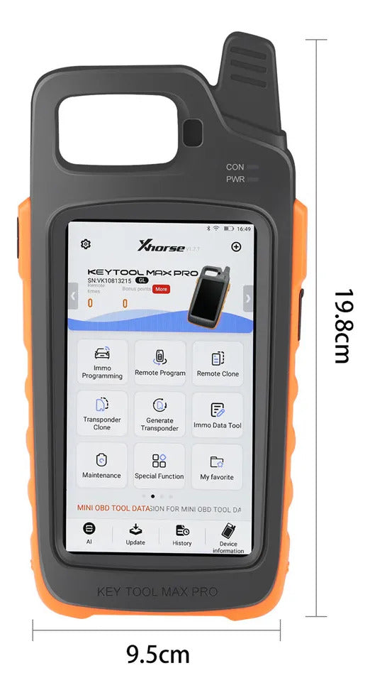Xhorse VVDI Key Tool Max Pro medidas