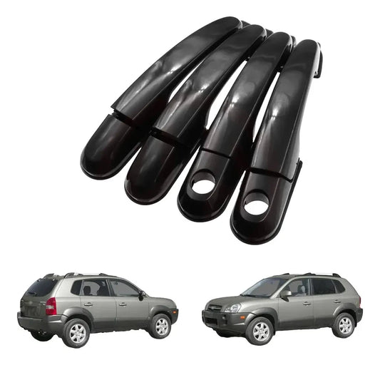 Manillas Exteriores para Hyundai Tucson 2005-2009 4 Unidades Negro Delantera/trasera
