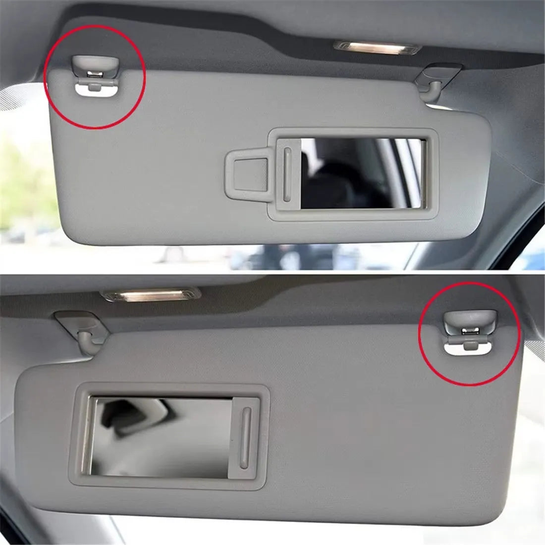 Clip para Parasol de Coche Audi – Color Gris – Set de 2 Unidades (OEM 0857562)