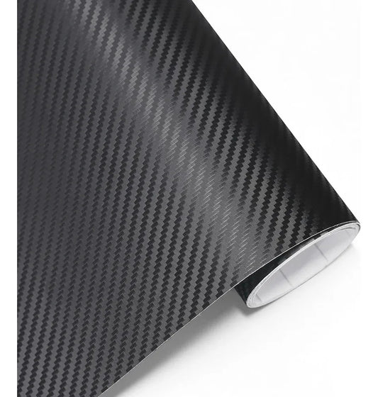 Vinilo de Fibra de Carbono 3D Negro Autoadhesivo 10 x 100 cm