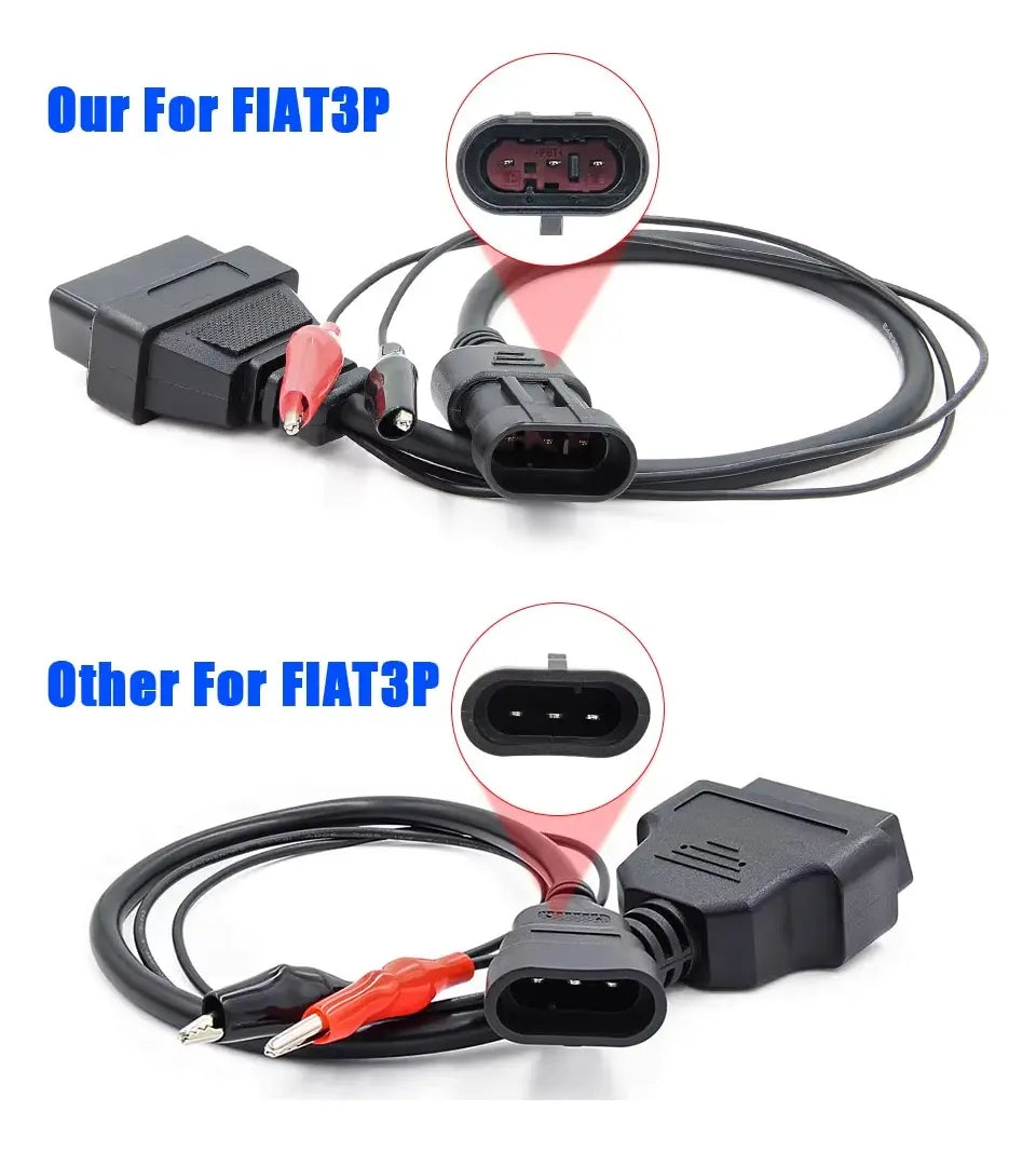 Cable Adaptador Obd1 3 Pin A Obd2 16 Pin Fiat/alfa/lancia