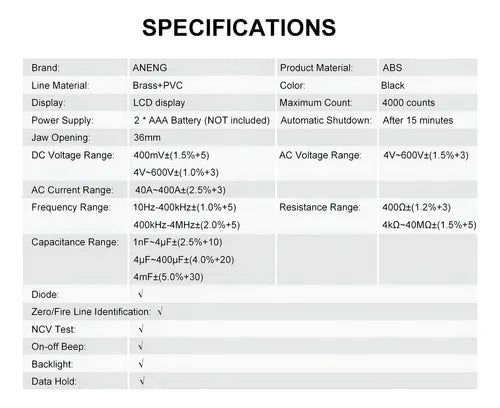 Multímetro Digital Profesional True RMS ST181 – DC/AC