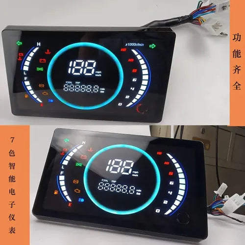 Tablero Velocímetro Digital LED Universal para Motocicleta