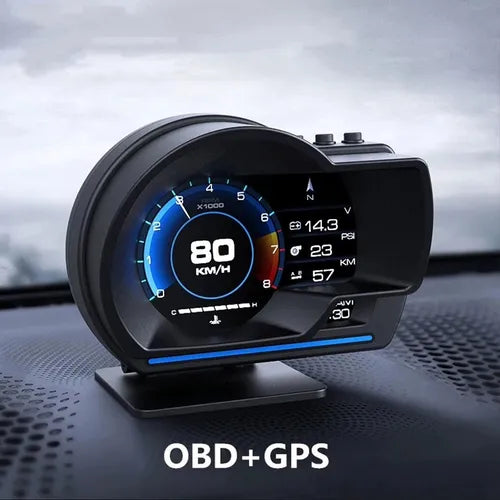 Pantalla HUD Digital OBD2 + GPS - Velocidad, RPM y Alarmas