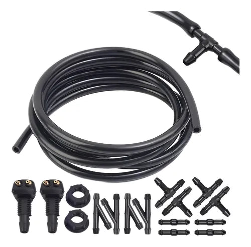 Kit Manguera 2m con Conectores para Sistema de Limpia Parabrisas
