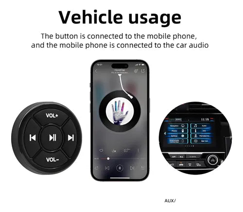 Botón Bluetooth Multimedia Para Volante Auto/Moto