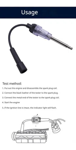 Herramienta Probador de Bujías Automotriz 12V