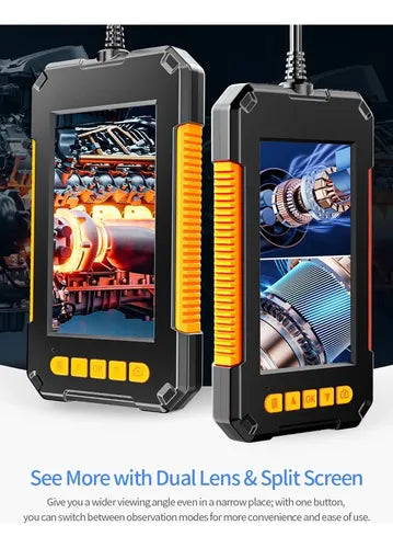 Cámara Endoscópica Industrial IP68 1080P – Pantalla 4.3" IPS + Cable 5m + Lente 8mm