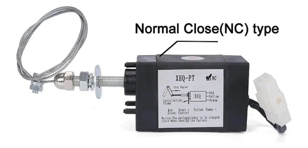 Solenoide de parada de motor 12V XHQ-PT NC – Válvula de apagado diésel - vista 4