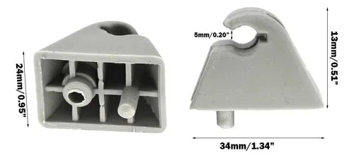 2 Clips De Visera Opel / Vauxhall / Chevrolet – Gris