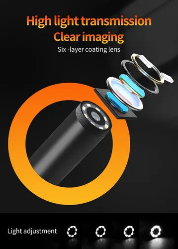 Endoscopio Industrial Doble Lente 1080P 10M Pantalla 5" IP67
