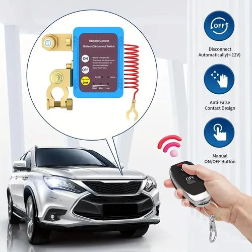 Relé Desconexión Batería Coche Inalámbrico 12V
