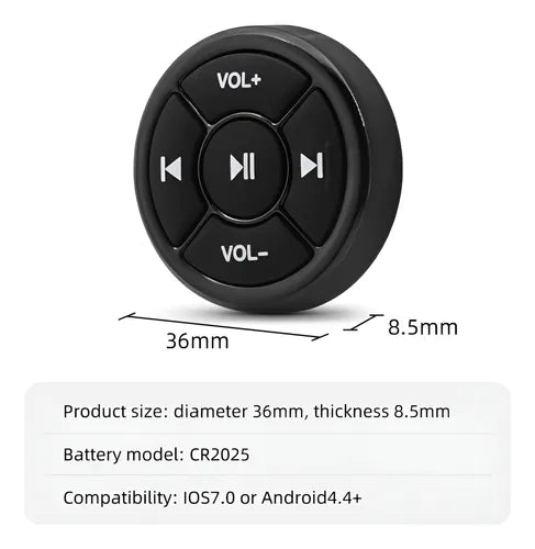 Botón Bluetooth Multimedia Para Volante Auto/Moto