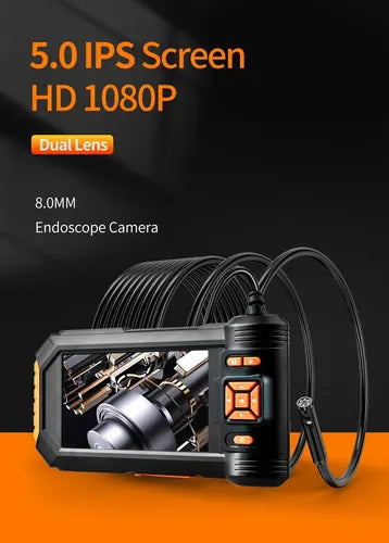 Endoscopio Industrial Doble Lente 1080P 10M Pantalla 5" IP67