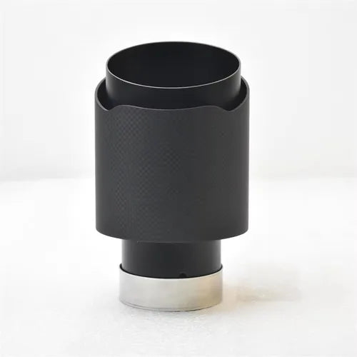 Cola de Tubo de Escape Universal Acero Inoxidable + Fibra de Carbono