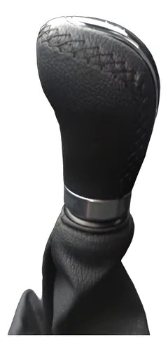 Perilla Universal 5 Velocidades en Cuero – Punto Negro (M8/M10/M11/M12)