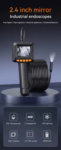 Cámara Endoscópica Industrial Automotriz HD 1080P – 8mm 10m