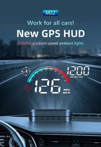 Velocímetro Digital Universal HUD M22 GPS – Proyección en Parabrisas