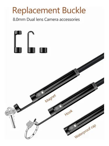 Cámara Endoscópica Industrial IP68 1080P – Pantalla 4.3" IPS + Cable 5m + Lente 8mm