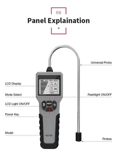 Probador Digital Líquido De Frenos BF200 LED DOT3 DOT4 DOT5.1