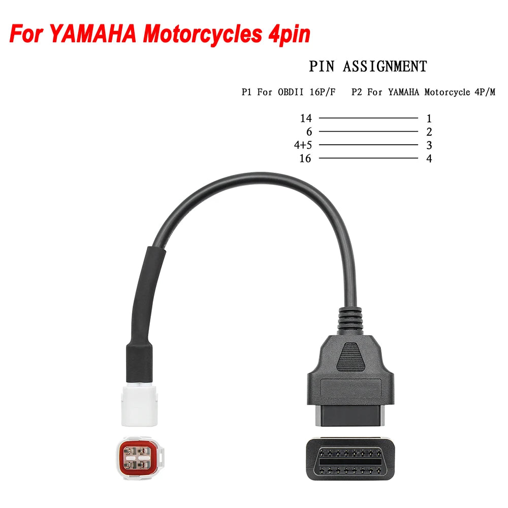 Cable Conector OBD2 para Motocicletas – Varias Marcas y Pines