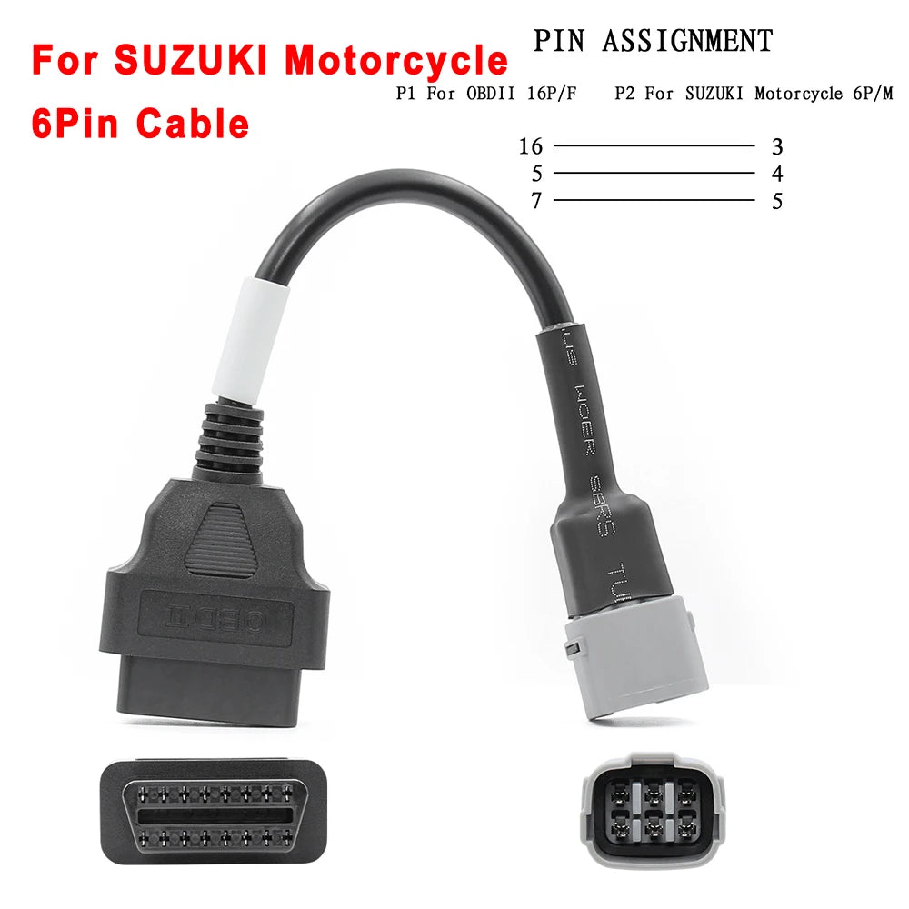 Cable Conector OBD2 para Motocicletas – Varias Marcas y Pines
