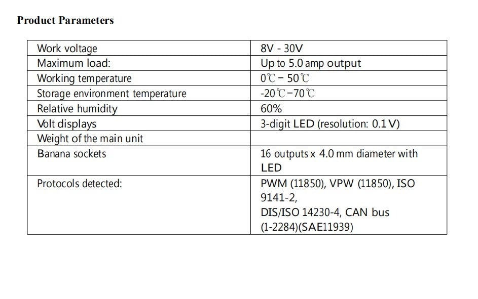 Caja de Prueba OBD2 – Breakout Box / Detector de Protocolo OBDII