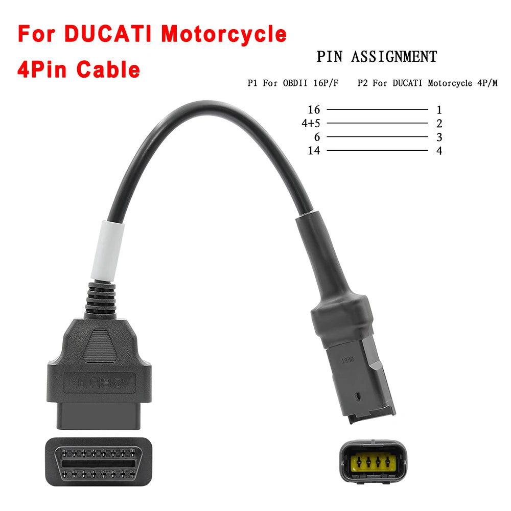 Cable Conector OBD2 para Motocicletas – Varias Marcas y Pines