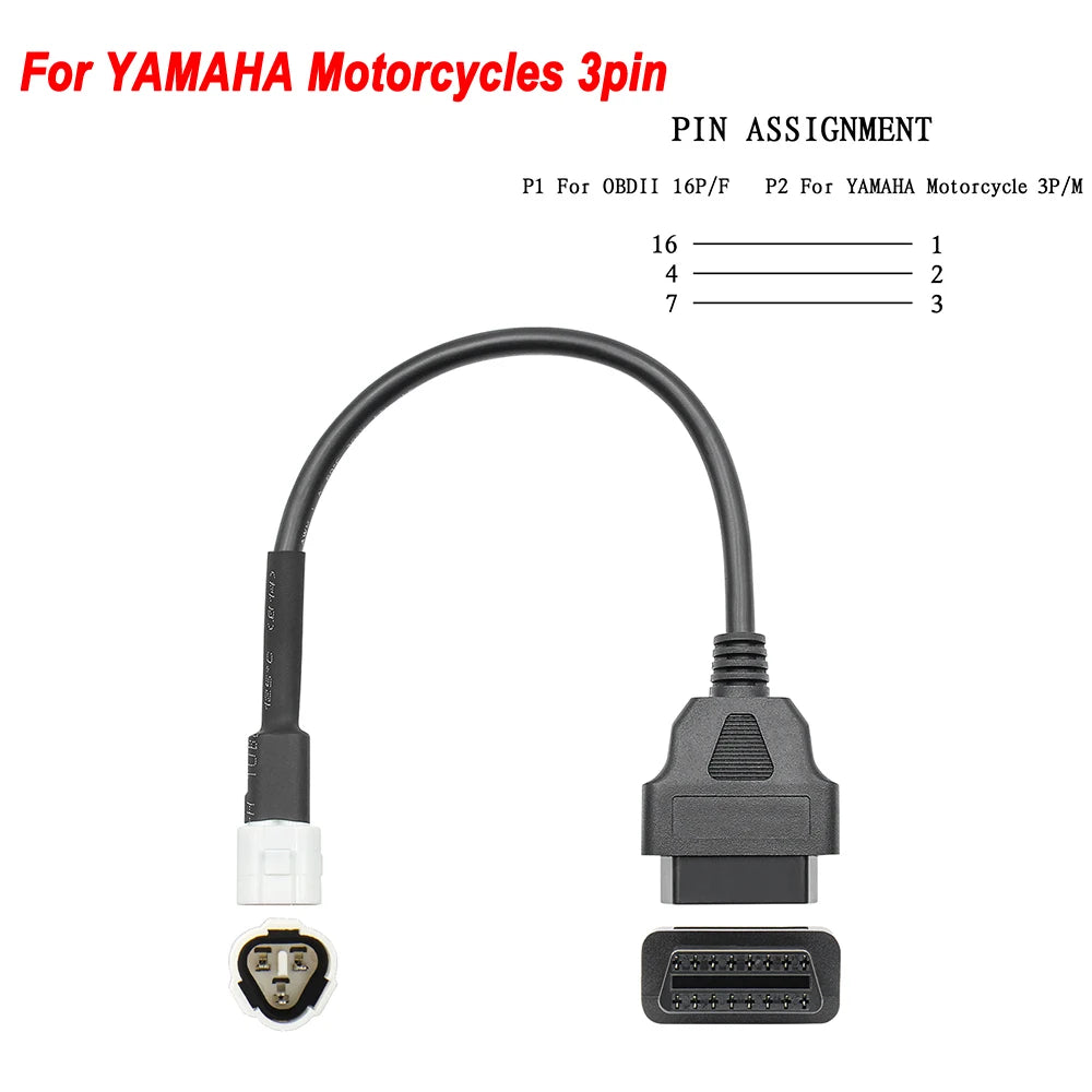 Cable Conector OBD2 para Motocicletas – Varias Marcas y Pines