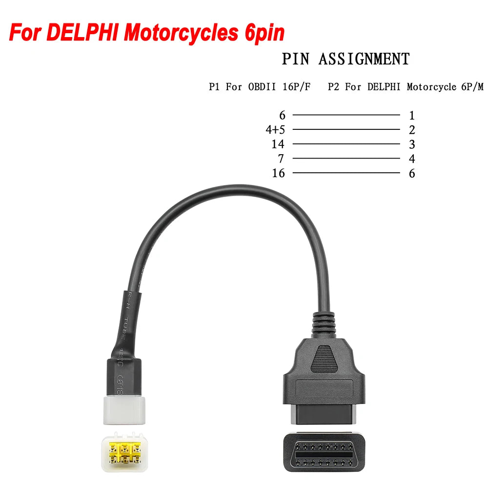 Cable Conector OBD2 para Motocicletas – Varias Marcas y Pines