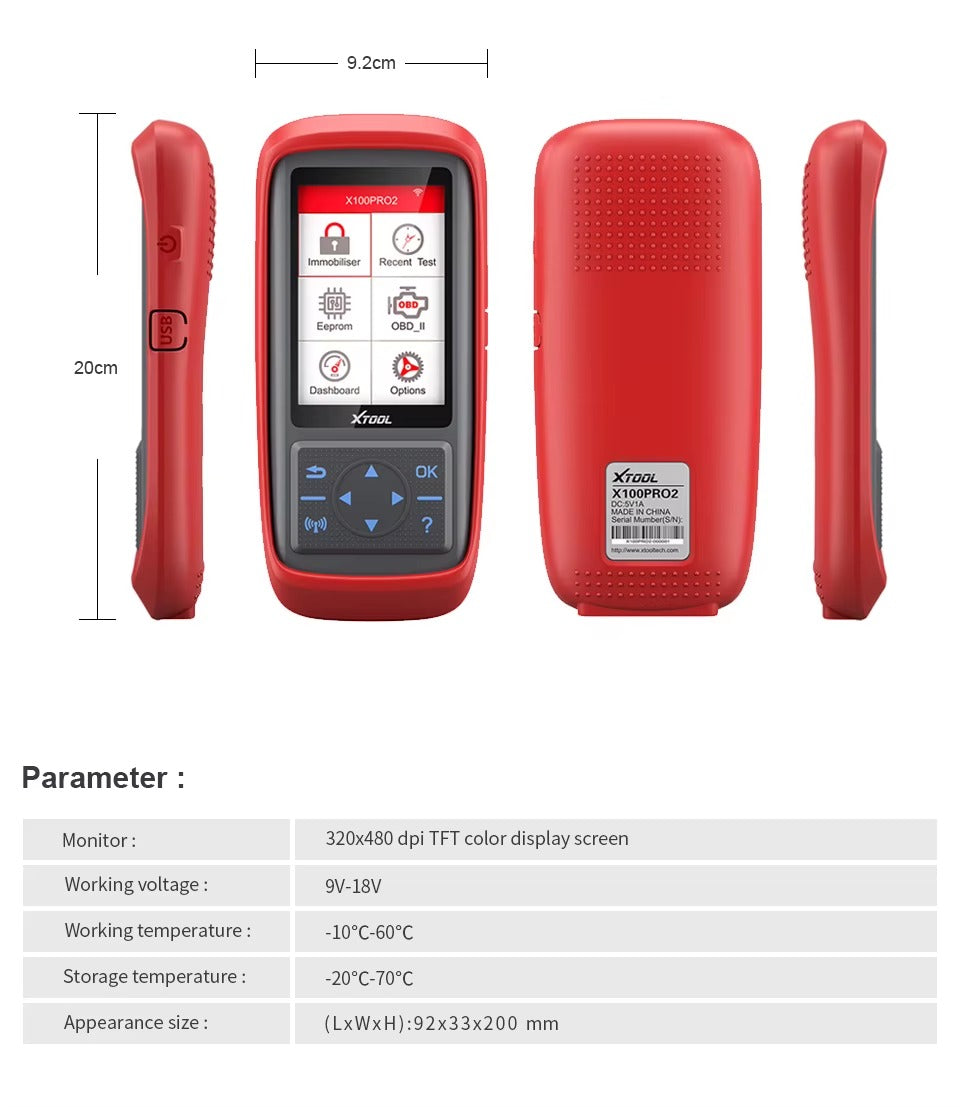 XTOOL X100 Pro2 – Programador de Llaves (Versión 2025)