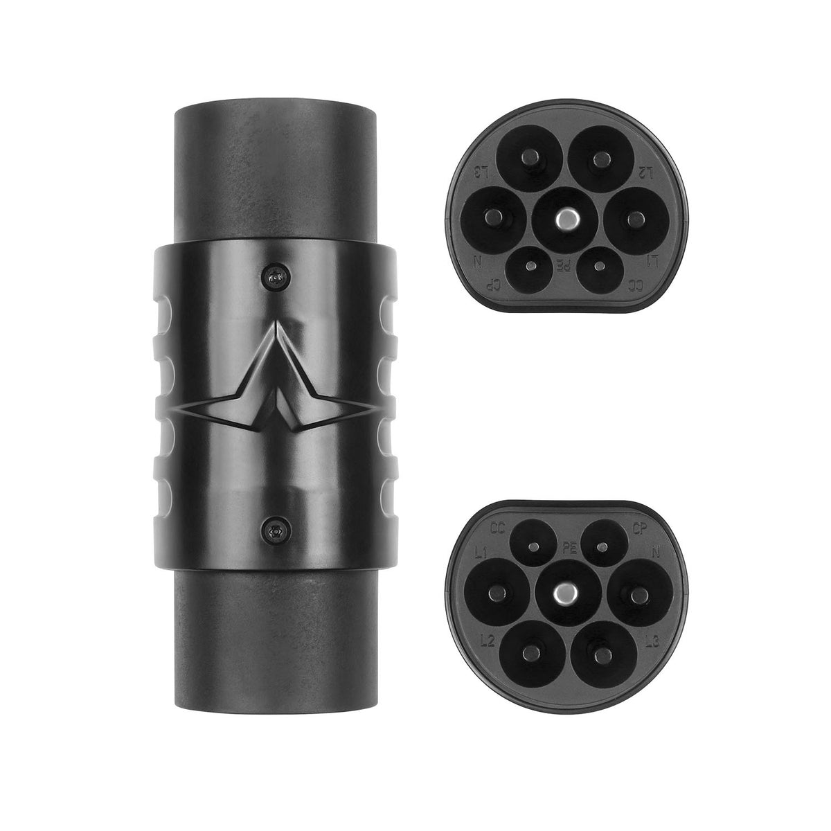 Adaptador EV ST ST-E052B-3P Tipo 2 a GB/T 32A 22 kW para Carga AC Trifásica