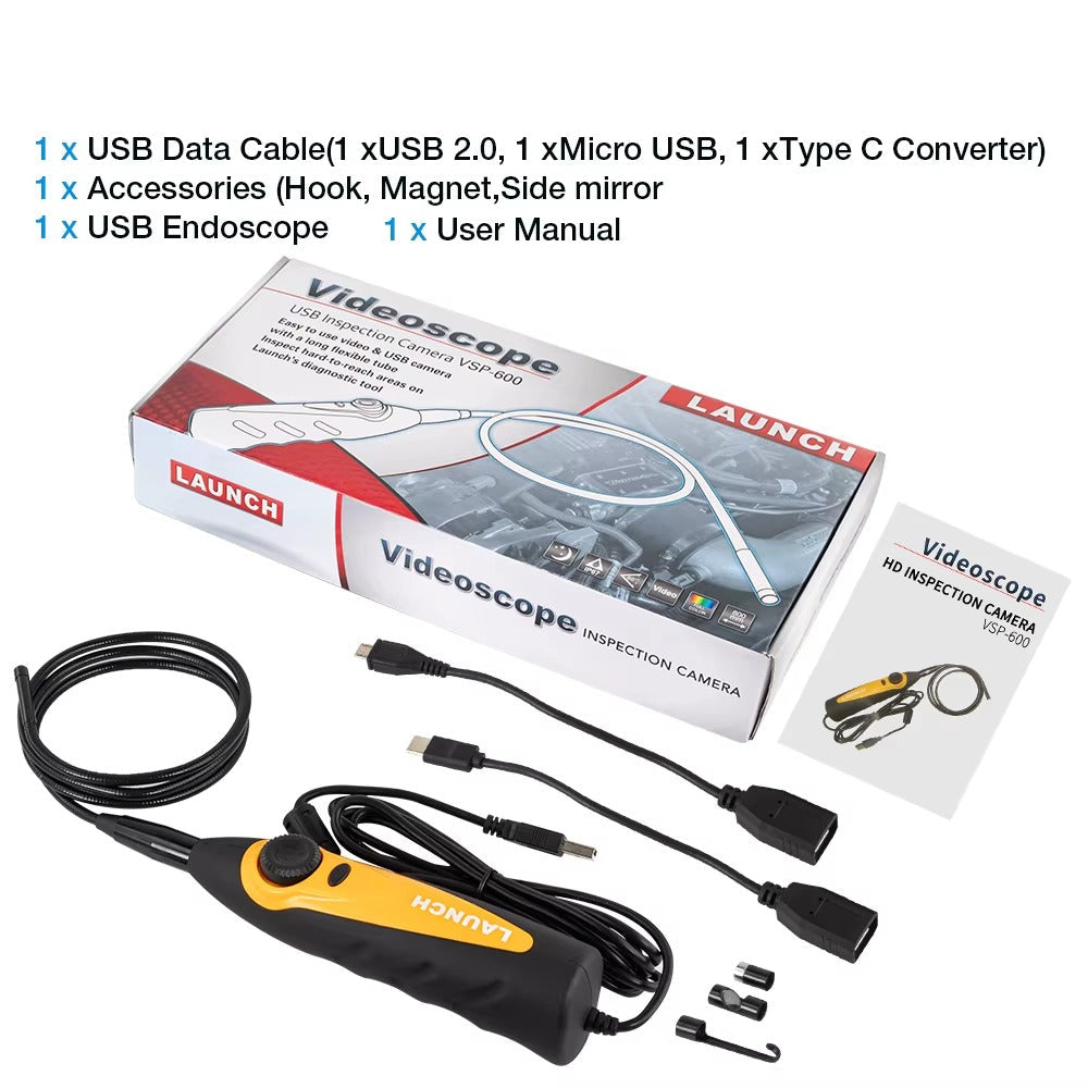 LAUNCH VSP600 – Endoscopio/Boroscopio Profesional para X431 V / PRO3S+ / PAD V