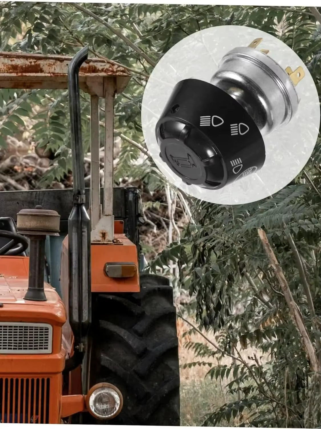Interruptor Giratorio 3 Posiciones 12V Universal Luz / Bocina Tractor Camión