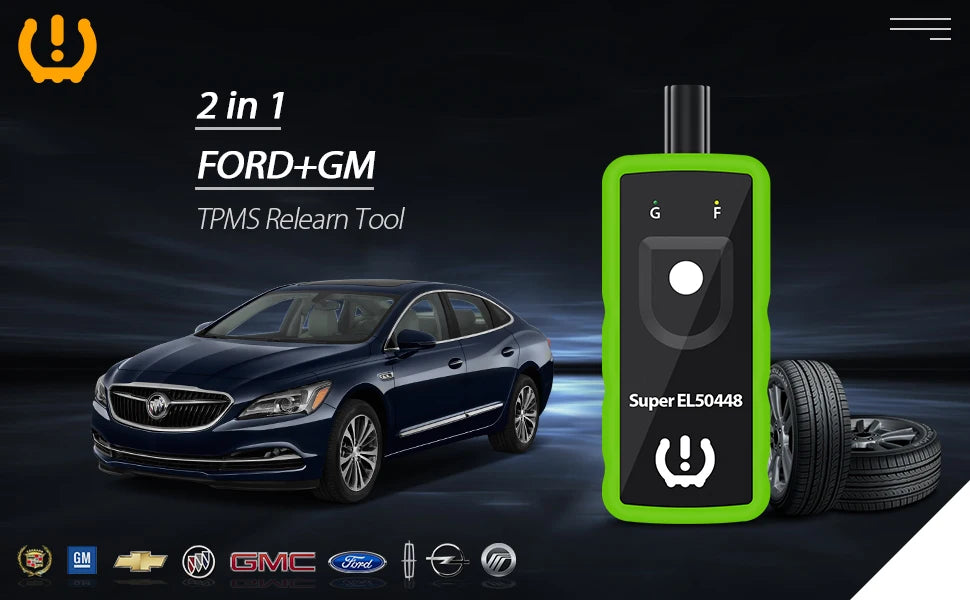 Herramienta Reaprendizaje TPMS 2 en 1 – Super EL50448 Ford / GM / Opel / Chevy / Buick / GMC