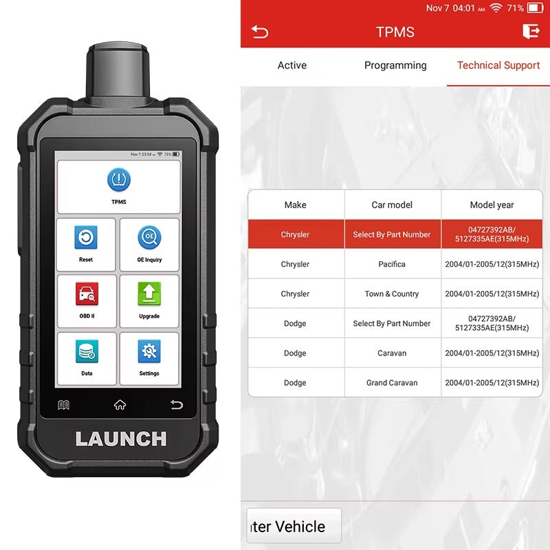 Escáner Profesional LAUNCH X431 5011 V2 – Diagnóstico TPMS + OBD2