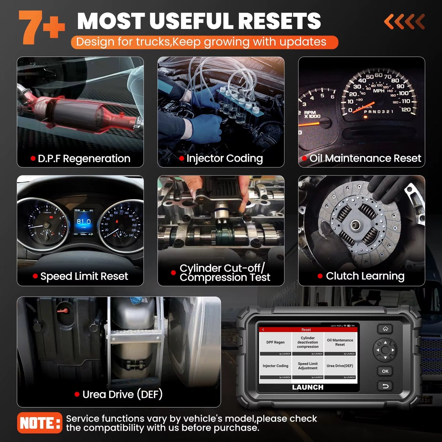 LAUNCH CRP129 HD Elite – Escáner HD para Camiones y Maquinaria Pesada (12V/24V)