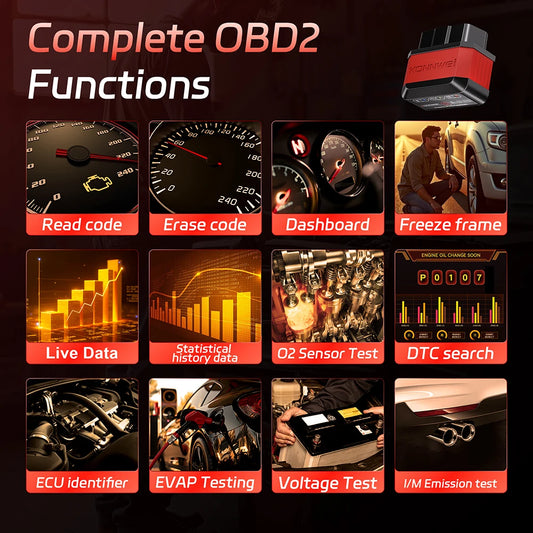 Funciones OBD2 KONNWEI KW905