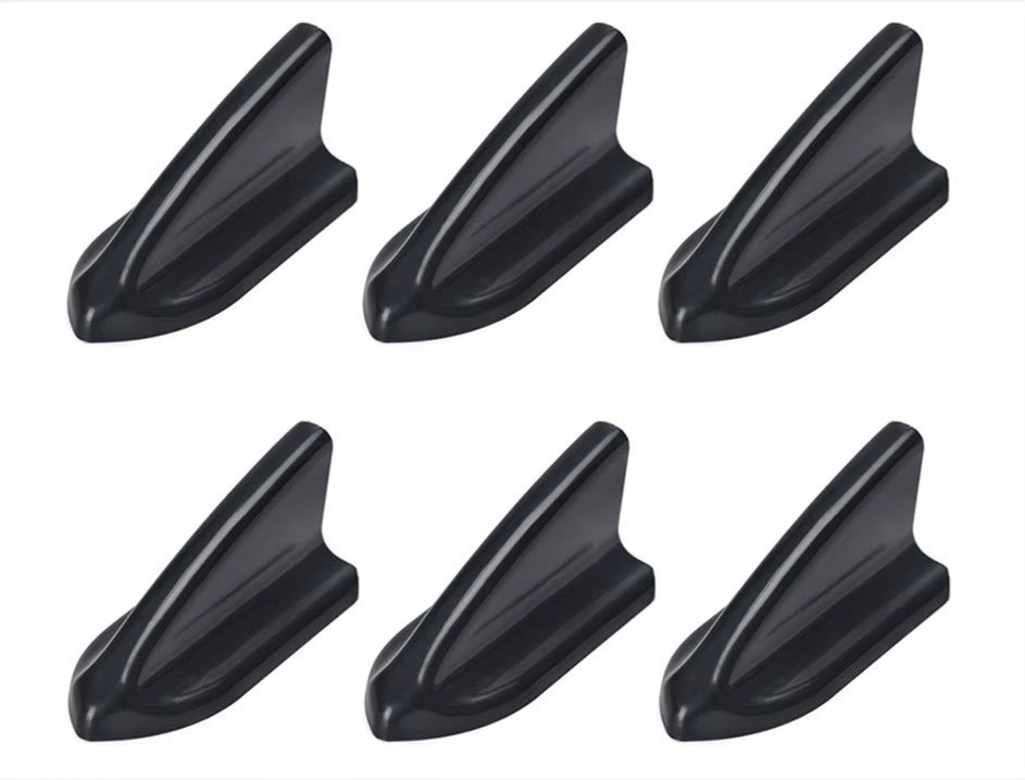 Aletas de Tiburón Estilo EVO para Techo – Kit 6 Piezas Negro