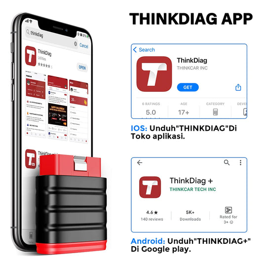 Scanner Automotriz OBD2 Thinkcar Thinksafe Multimarca