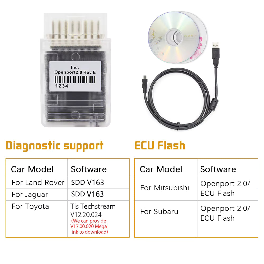 Openport 2.0 ECU Flash Chip Completo – Herramienta OBD2 J2534