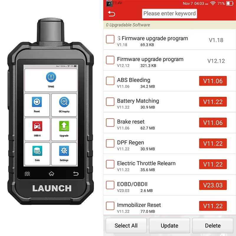 Escáner Profesional LAUNCH X431 5011 V2 – Diagnóstico TPMS + OBD2
