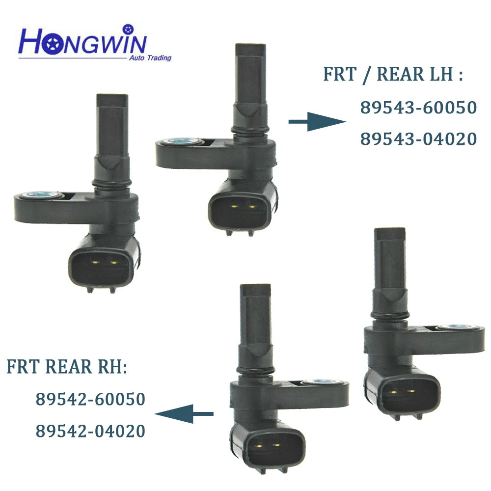 Sensor de Velocidad de Rueda ABS Delantera y Trasera Juego 4 Piezas - Toyota Lexus OEM 89542-60050 89543-60050