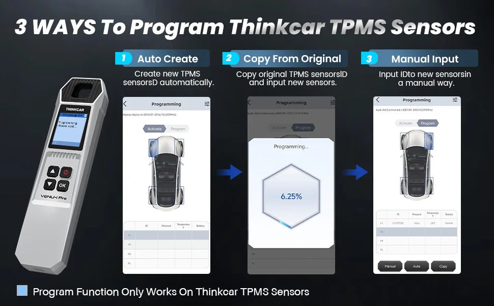 Thinkcar VENU iPRO – Escáner TPMS OBD2 Bluetooth