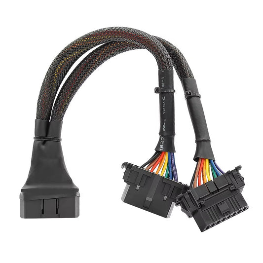 Cable OBD2 1 a 2 Divisor 16 Pines – Extensión Diagnóstico ELM327 VAG HUD