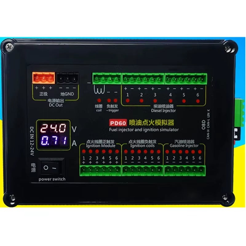 Simulador ECU PD60 – Encendido e Inyección de Combustible 12V/24V OBD CAN