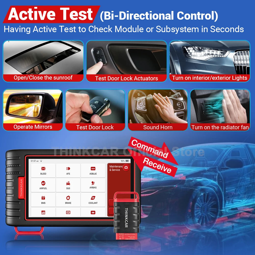 ThinkCar ThinkScan Max 2 – Escáner Automotriz Profesional con Codificación ECU y Pruebas Bidireccionales